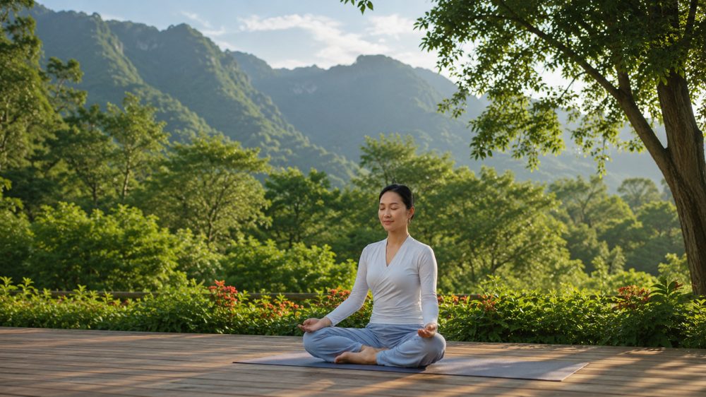 Một Người ngồi Thiền giữa Núi rừng